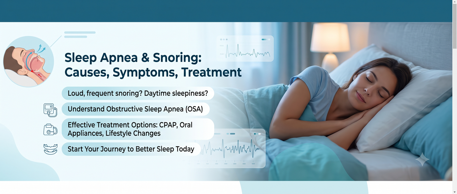 Sleep Apnea and Snoring: Causes, Symptoms, Diagnosis and Treatment